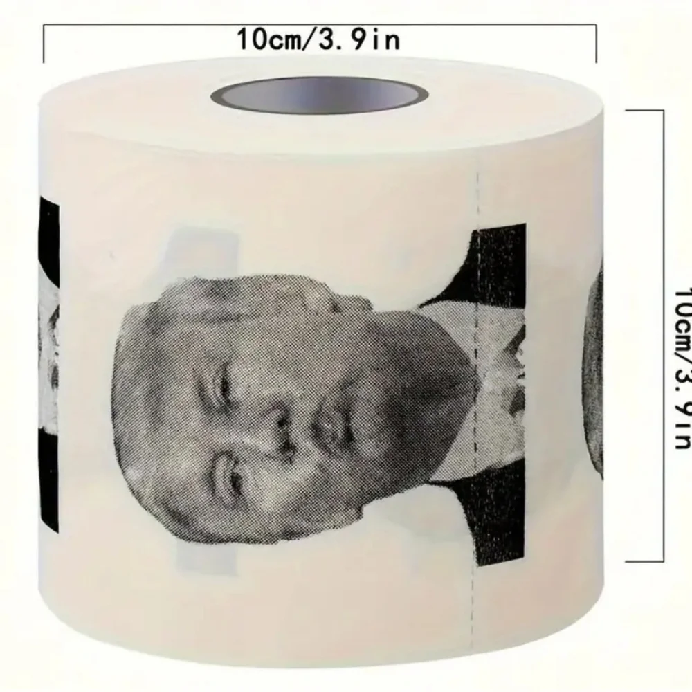 Funny Novelty Prank Toilet Paper Roll With Full  Image Prank Gift 1 Roll​​​